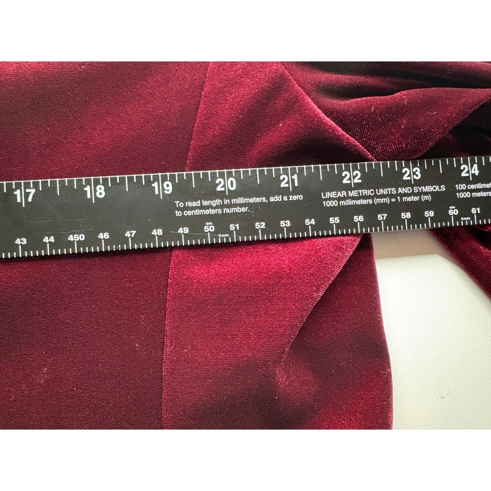 Old Navy Womens XL Burgundy Velvet Blazer Shawl Collar Single Button Jacket Wine - Picture 7 of 8